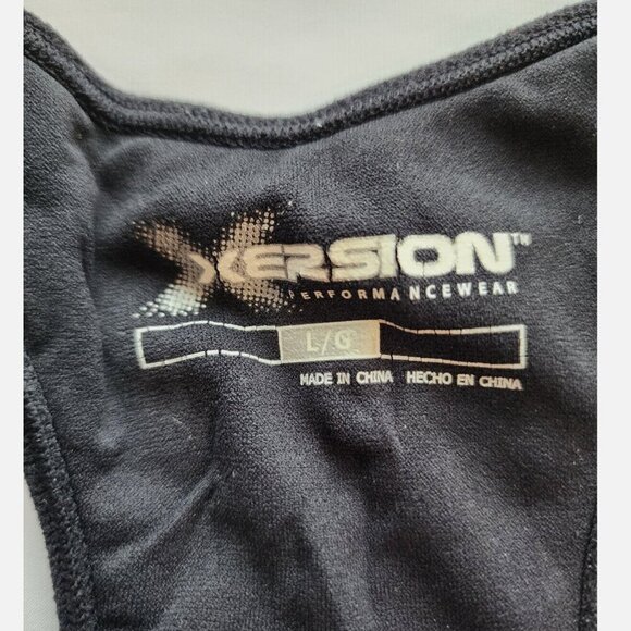 Xersion Light Support Black Sports Bra Size Large Xersion Extra Stretchy Yoga - Picture 3 of 3